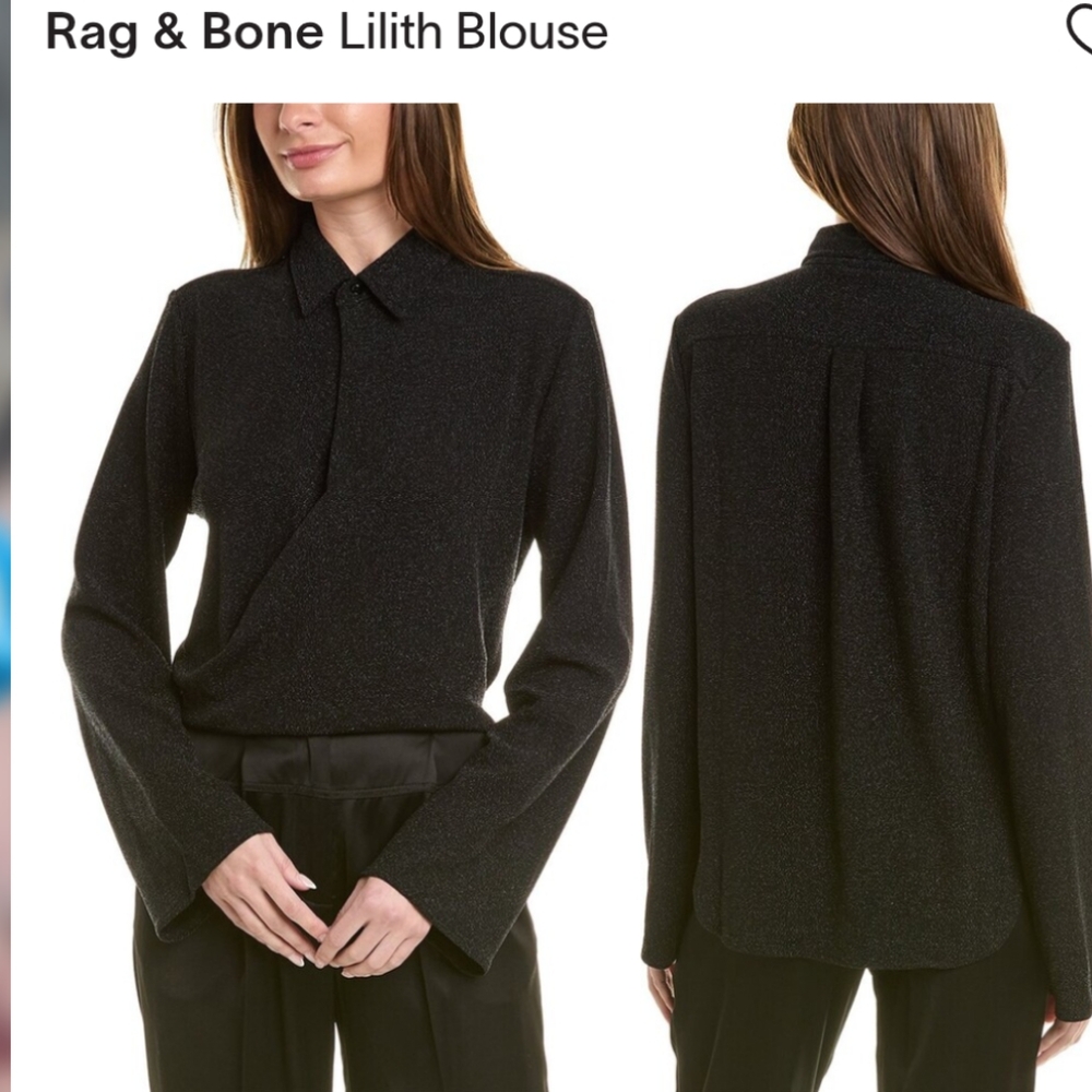 rag & bone Lilith Metallic Blouse